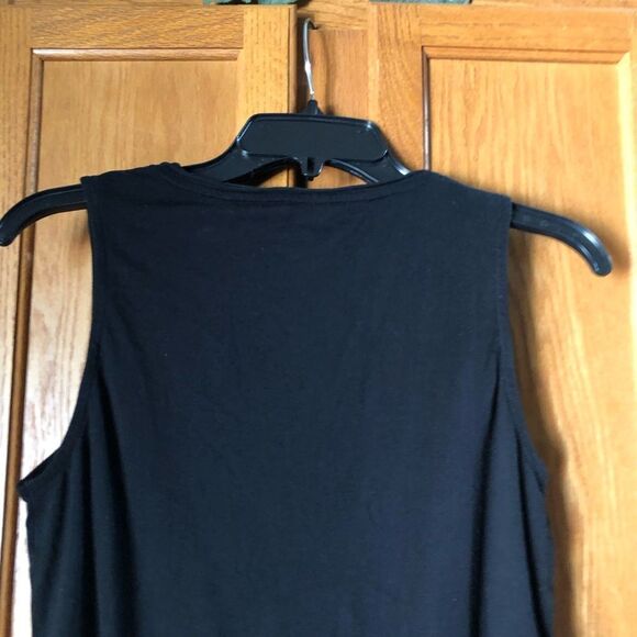 NWT J Crew Supersoft Supima Raw Edge V-Neck Tank Top Black - XS - Picture 7 of 10